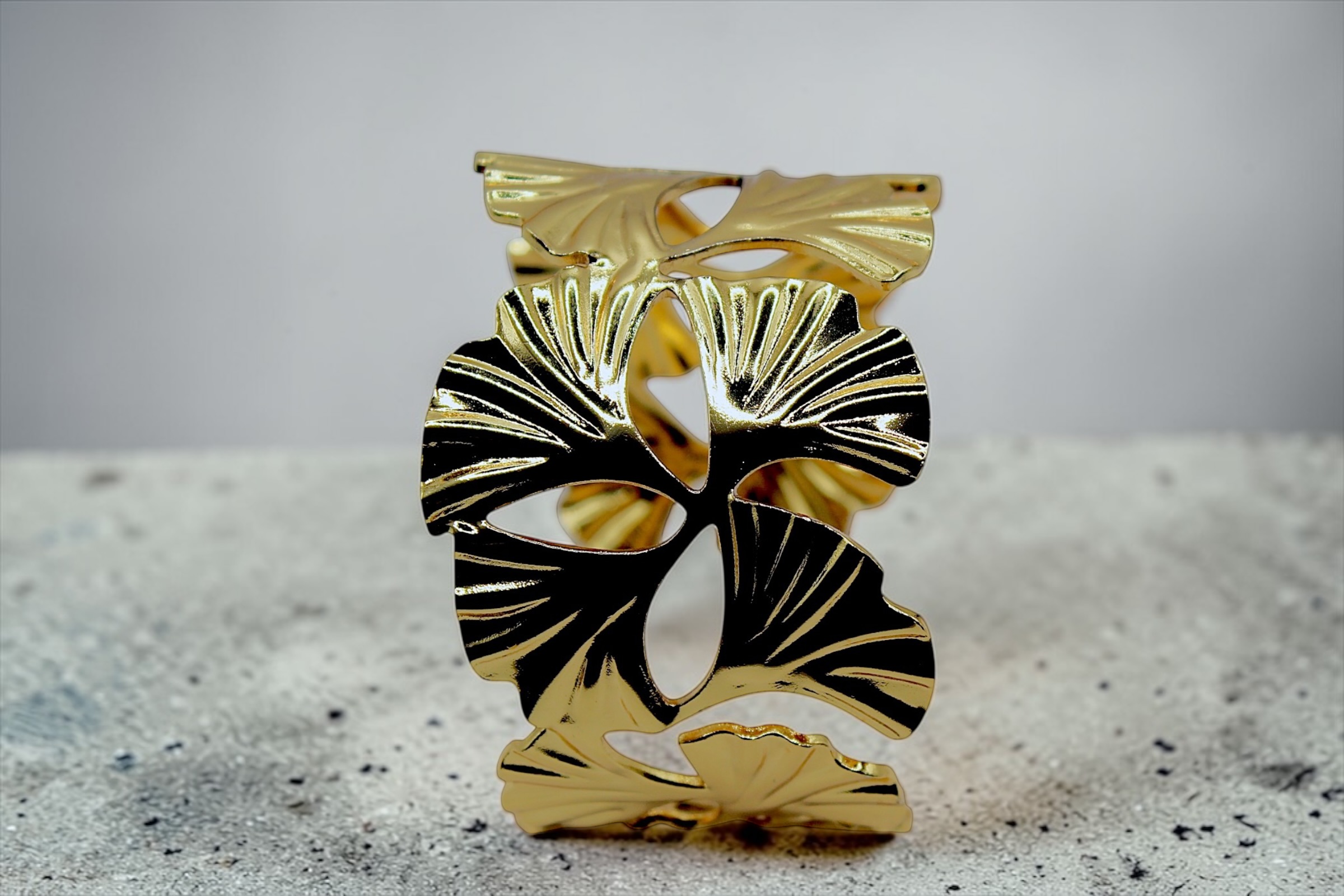 Line Texture Gold Bracelet for Women - Image 6