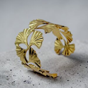 Line Texture Gold Bracelet for Women