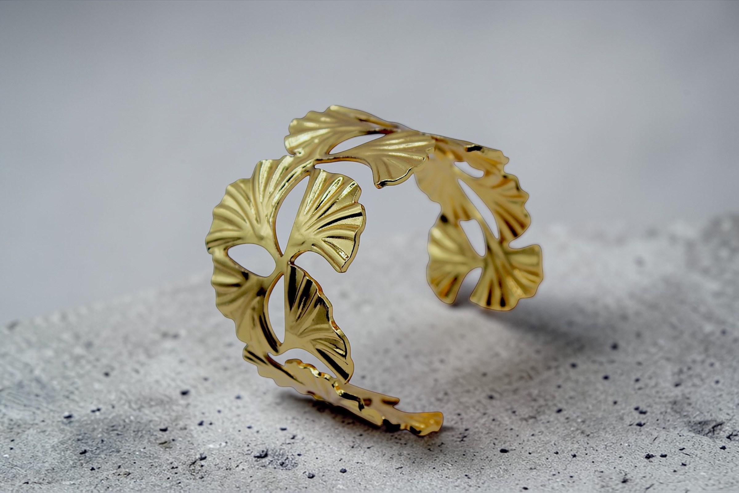 Line Texture Gold Bracelet for Women