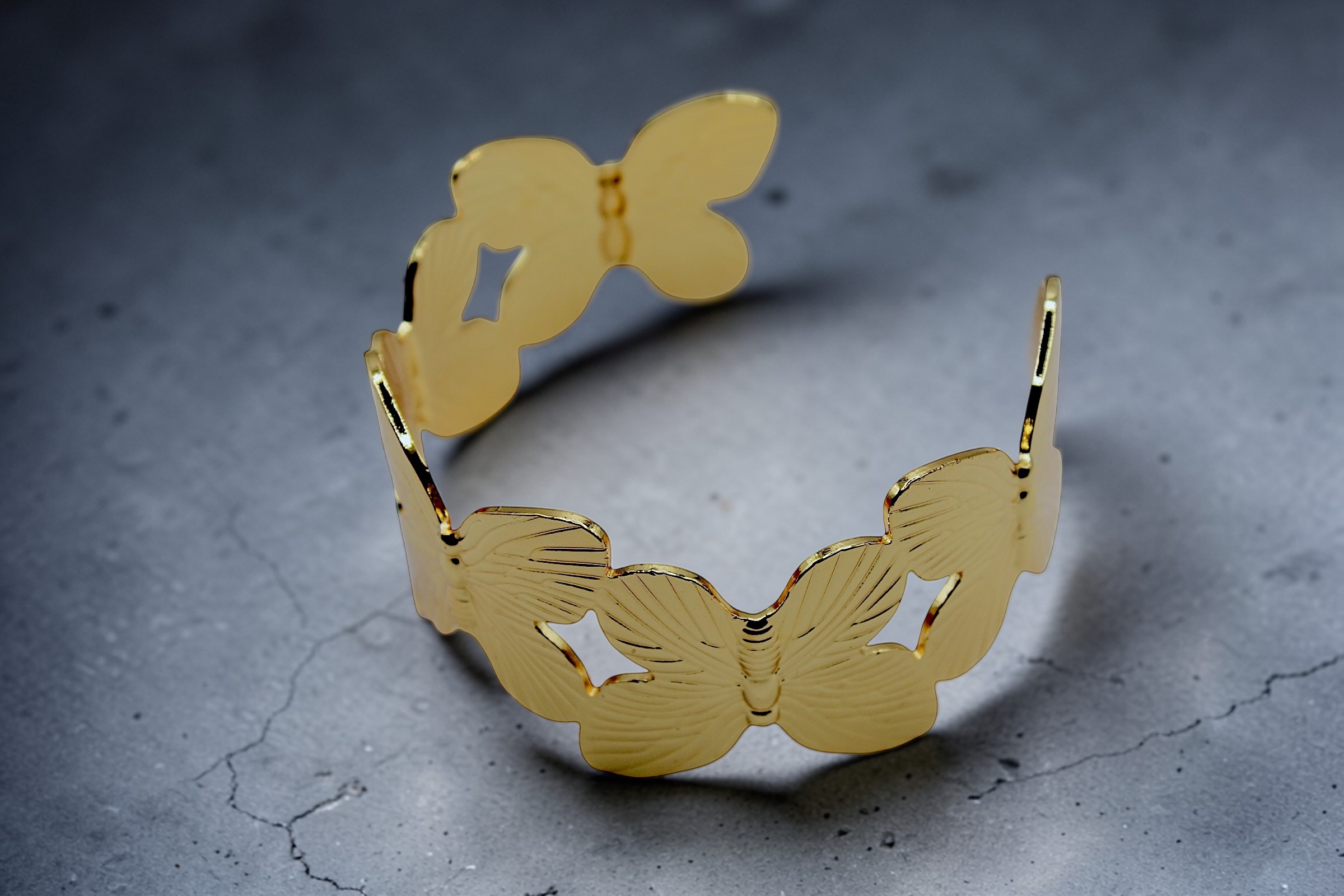 Minimal Cut Gold Bracelet for Women Adjustable Open Cuff Daily Wear Bracelet - Image 3