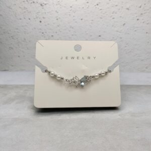 Silver Butterfly Pearl Bracelet for Women