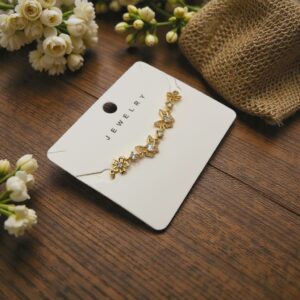 Gold Butterfly Floral Crystal Bracelet for Women