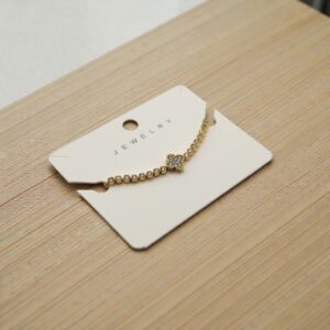 Gold Clover Crystal Bracelet for Women