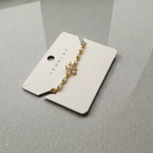 Gold Crystal Flower Bracelet for Women