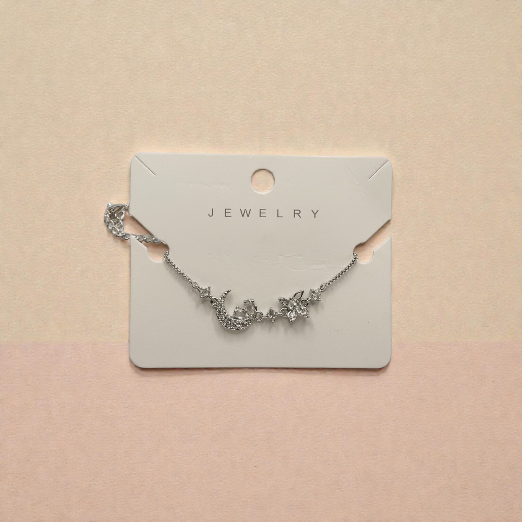 Silver Moon & Star Crystal Bracelet for Women - Image 4