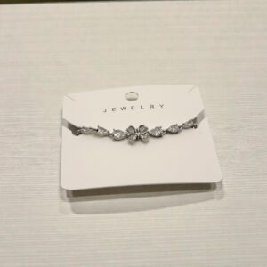 Silver Butterfly Crystal Bracelet for Women
