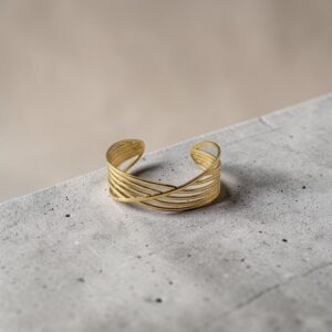 Classic Cut Gold Bracelet (Open Cuff)